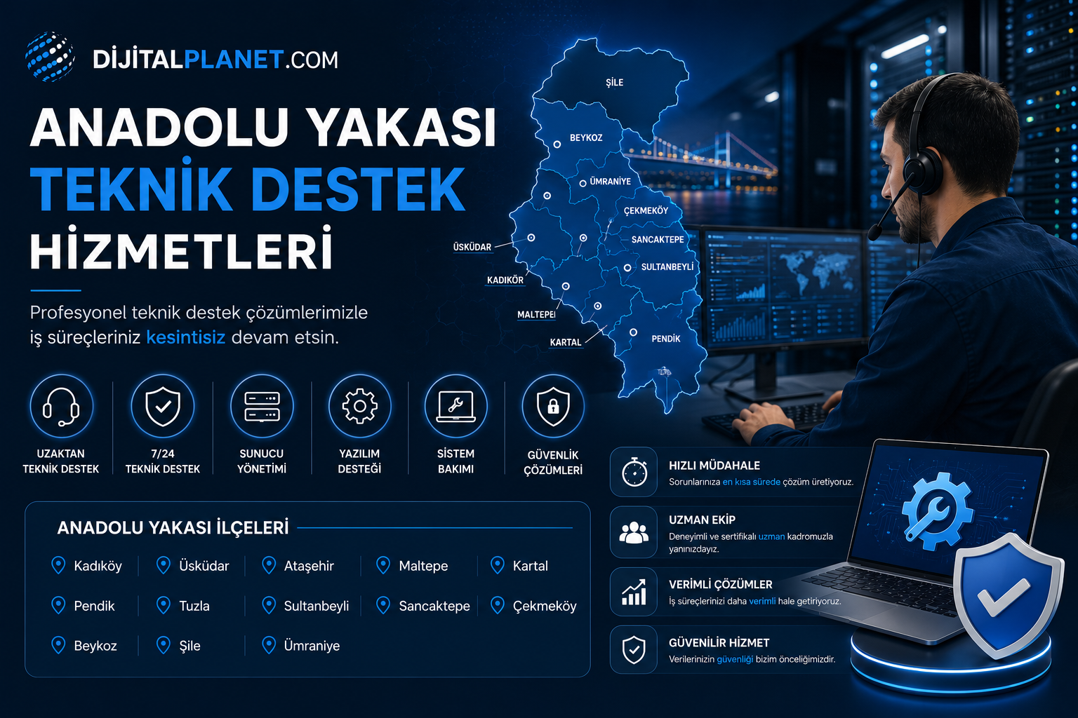 Anadolu Yakası Dijitalplanet.com Teknik Destek Hizmetleri