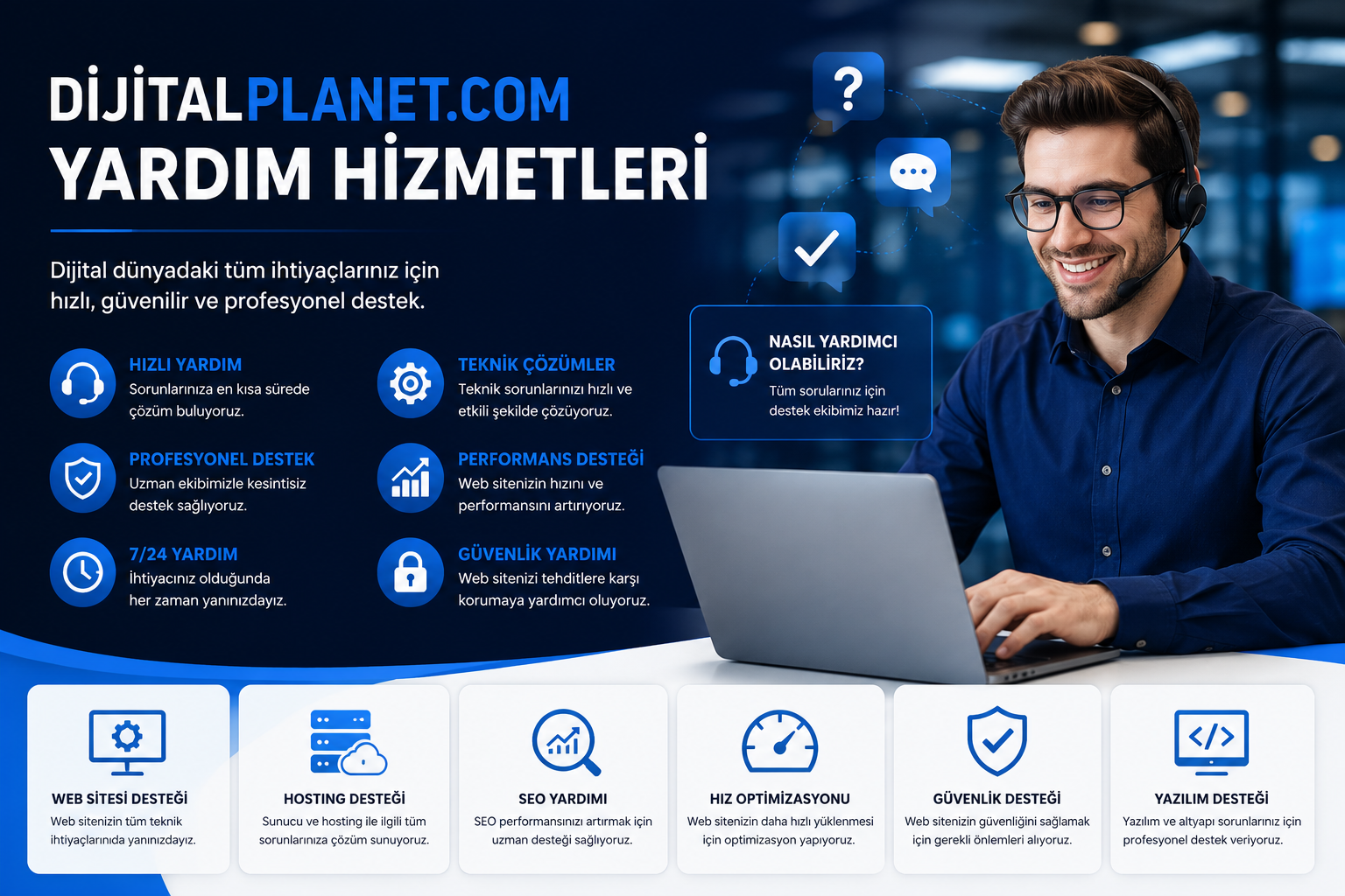 DijitalPlanet.com yardım hizmetleri